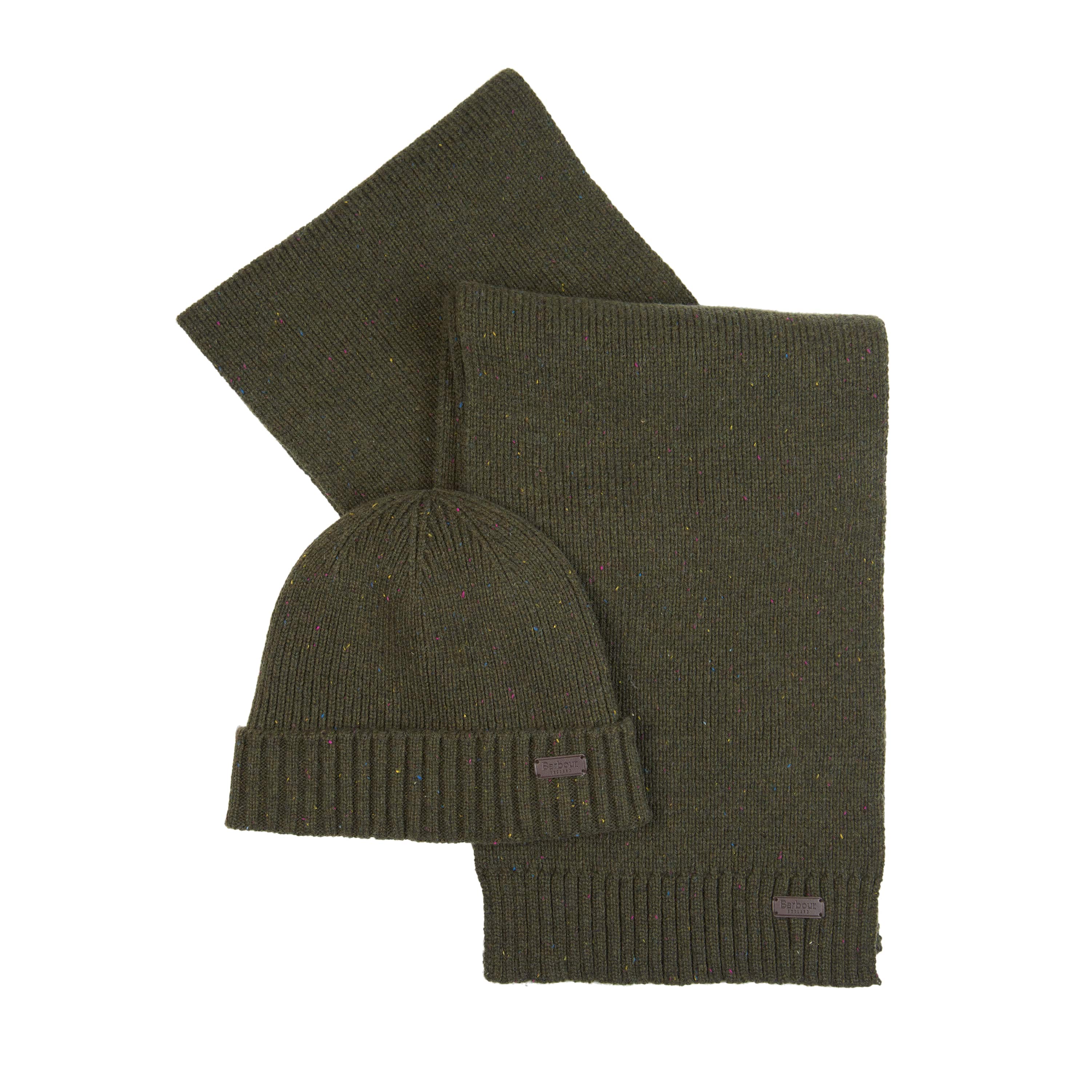 BARBOUR CARLTON FLECK BEANIE & SCARF GIFT SET - Image 2