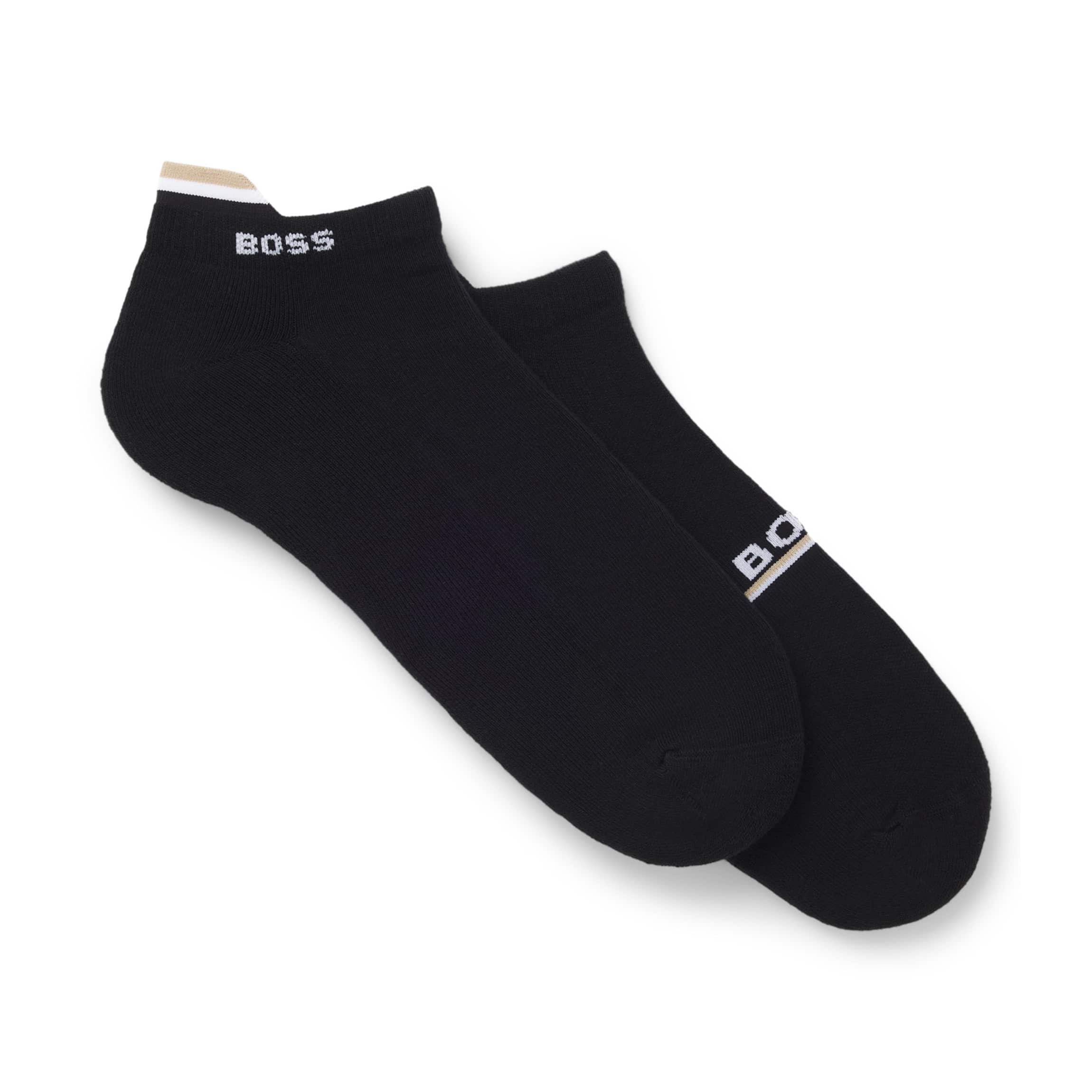 BOSS 2 PACK LOGO ANKLE-LENGTH SOCKS
