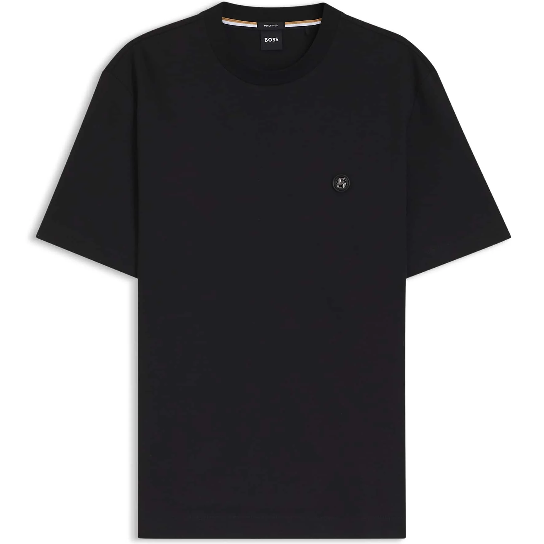 BOSS DOUBLE B MONOGRAM MERCERISED-COTTON T-SHIRT