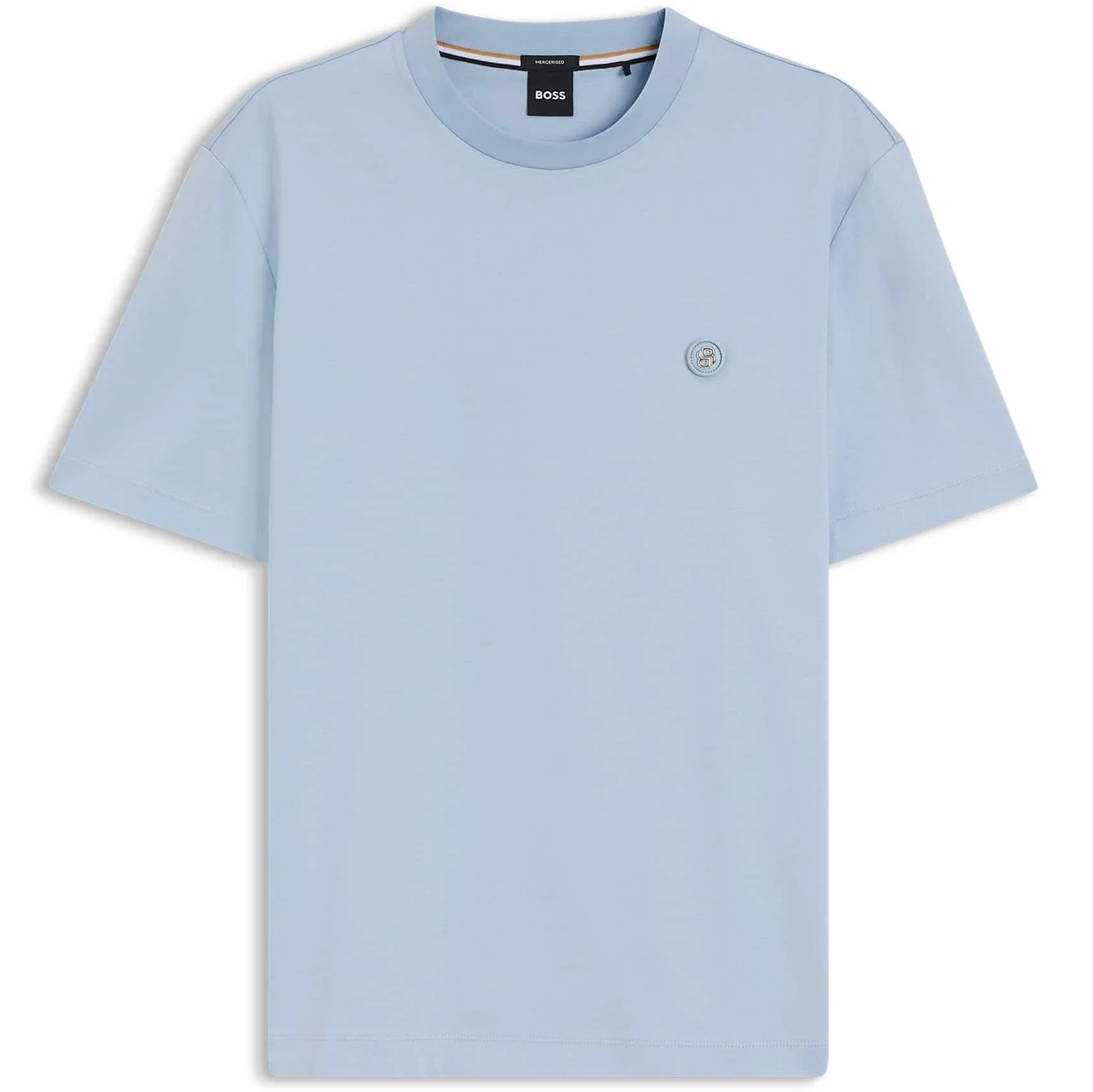 BOSS DOUBLE B MONOGRAM MERCERISED-COTTON T-SHIRT
