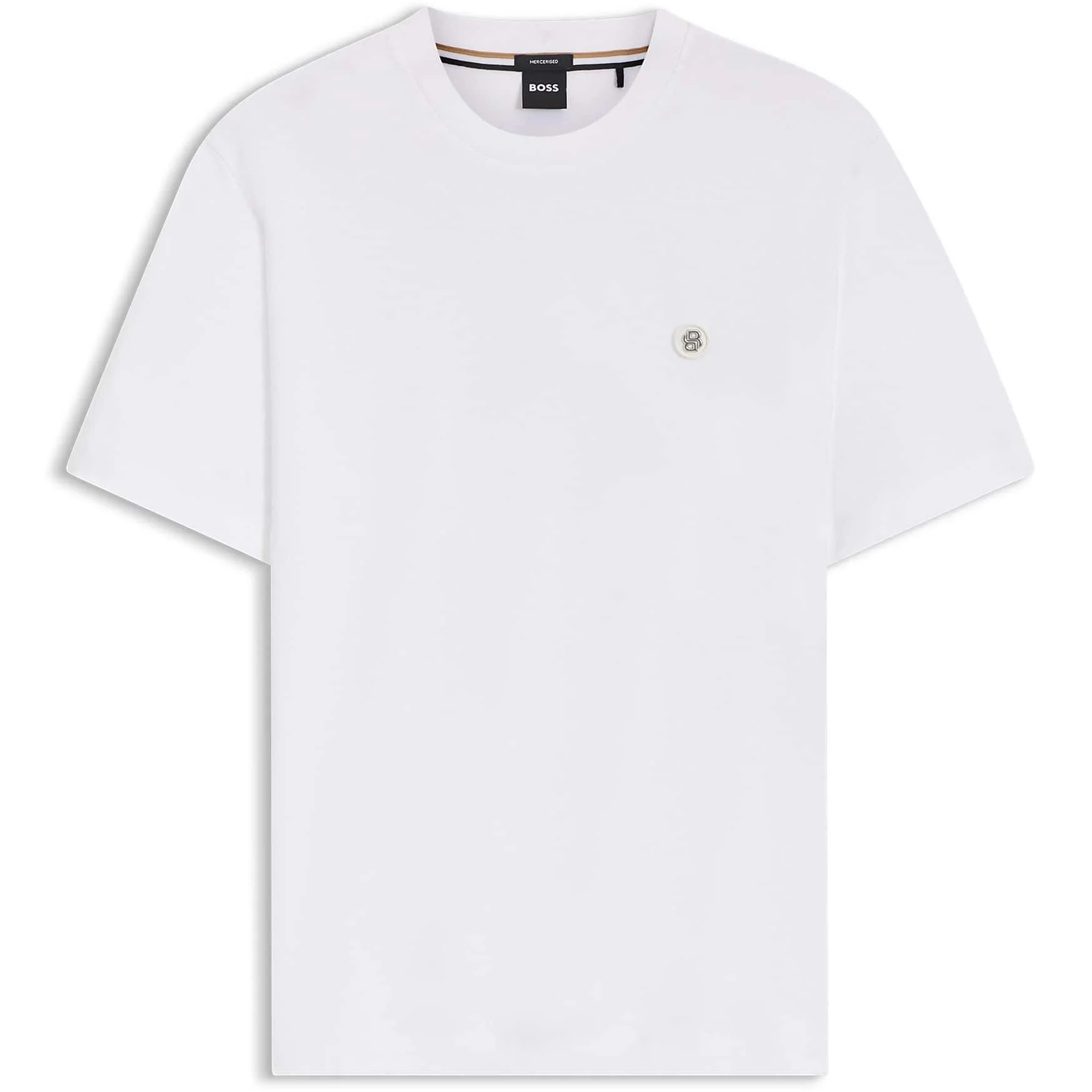 BOSS DOUBLE B MONOGRAM MERCERISED-COTTON T-SHIRT