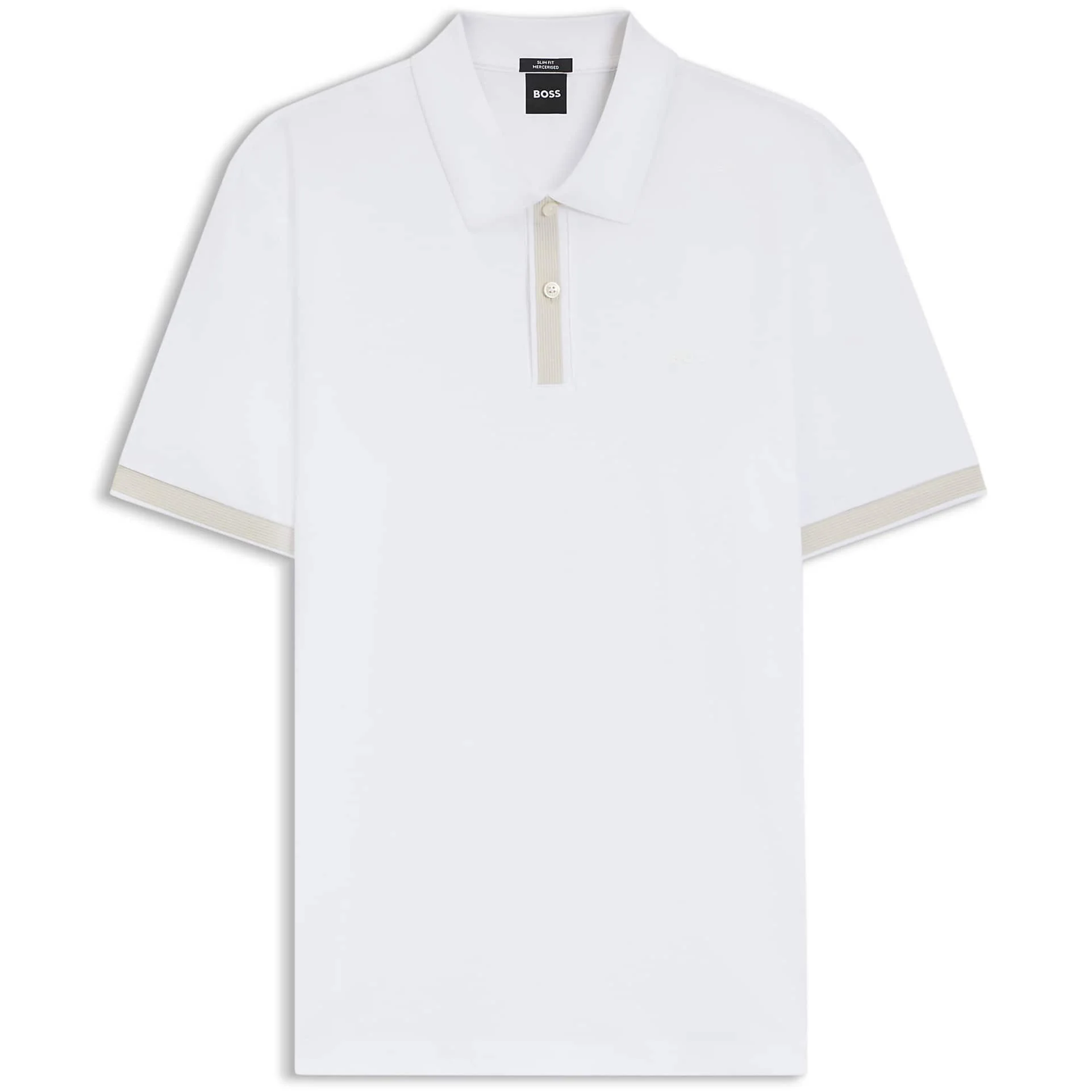 BOSS H-PHILLIPSON 200 STRUCTURED TRIM MERCERISED-COTTON POLO SHIRT