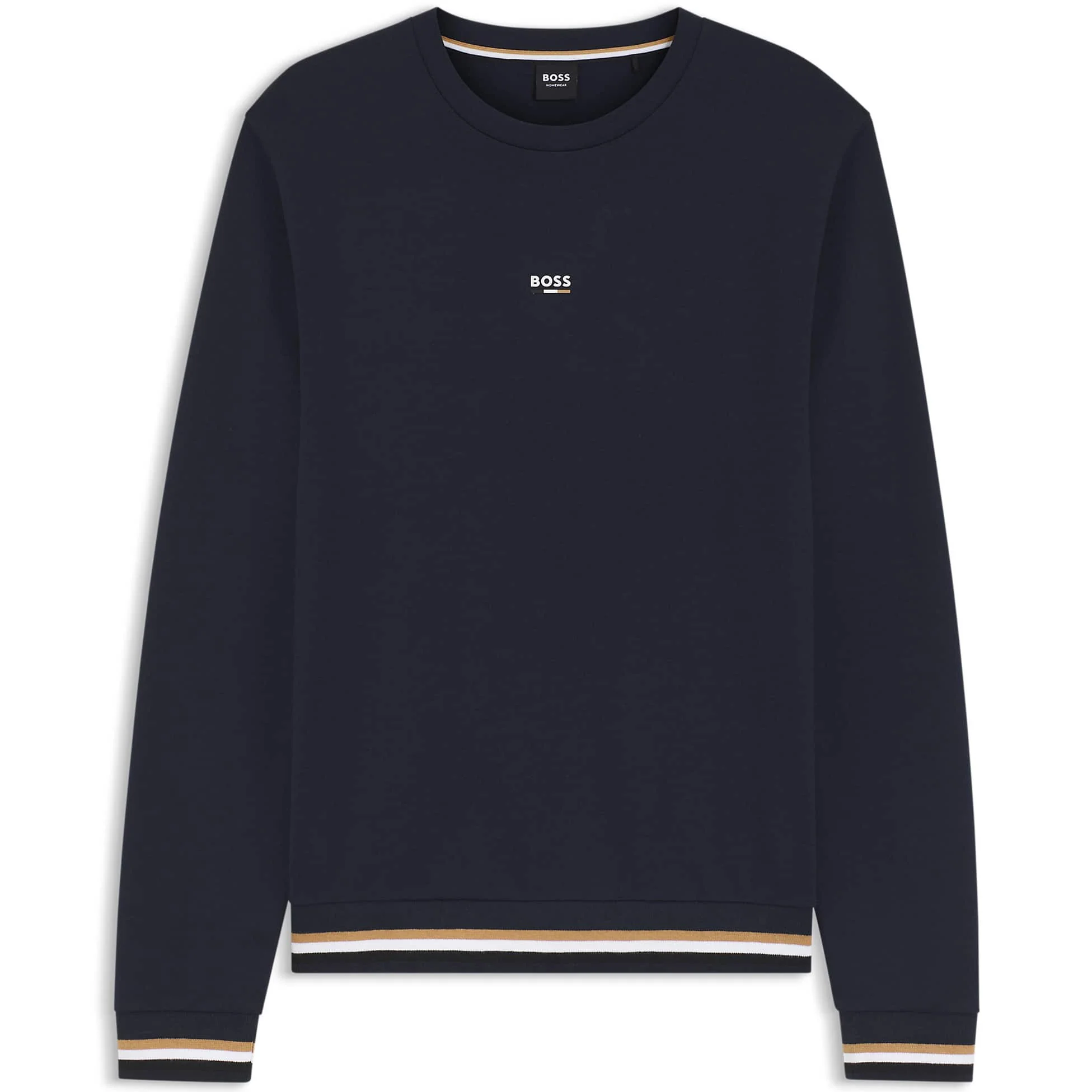 BOSS ICONIC SIGNATURE STRIPES AND LOGO SWEATSHIRT