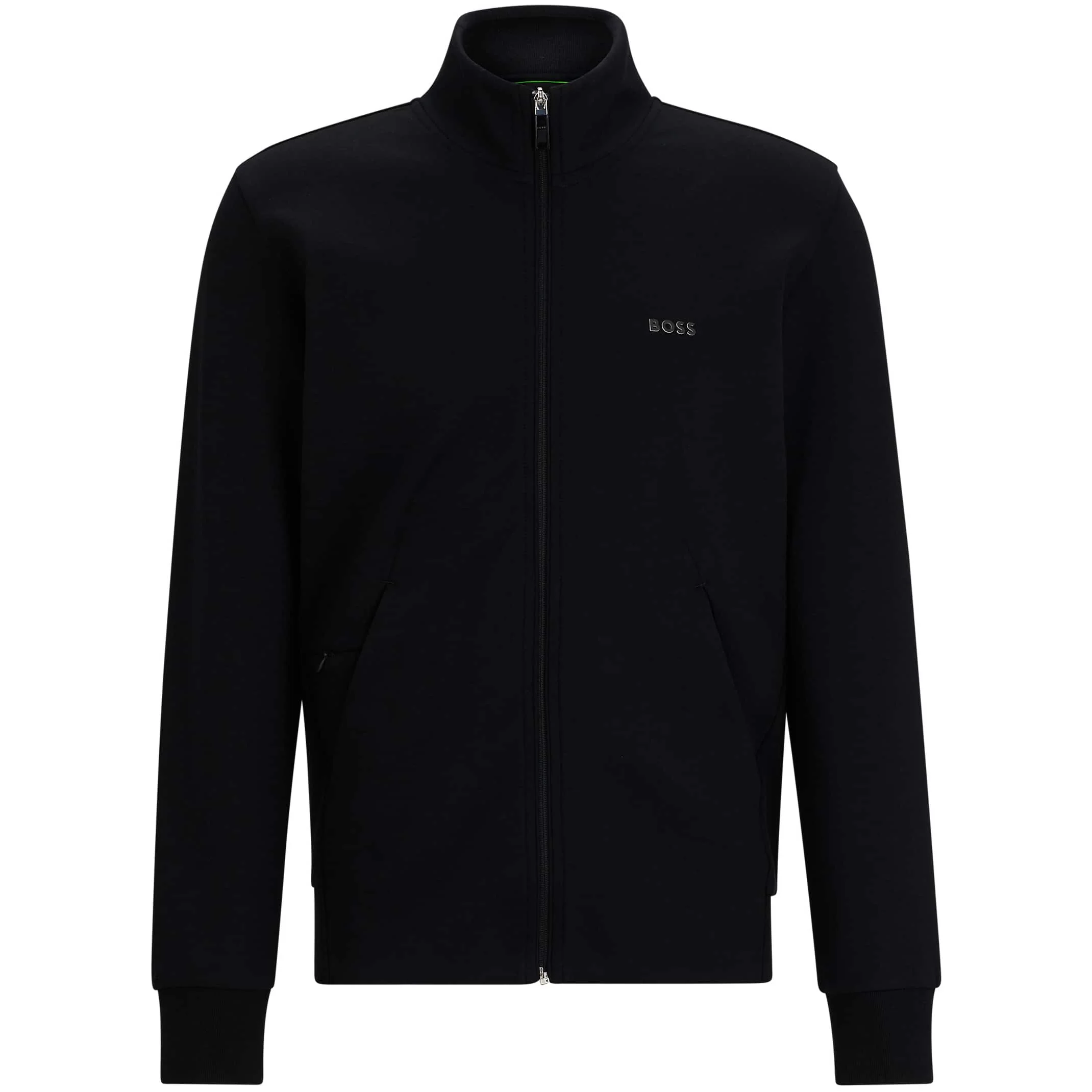 BOSS SKAZ STRETCH-COTTON ZIP-UP TRACK TOP