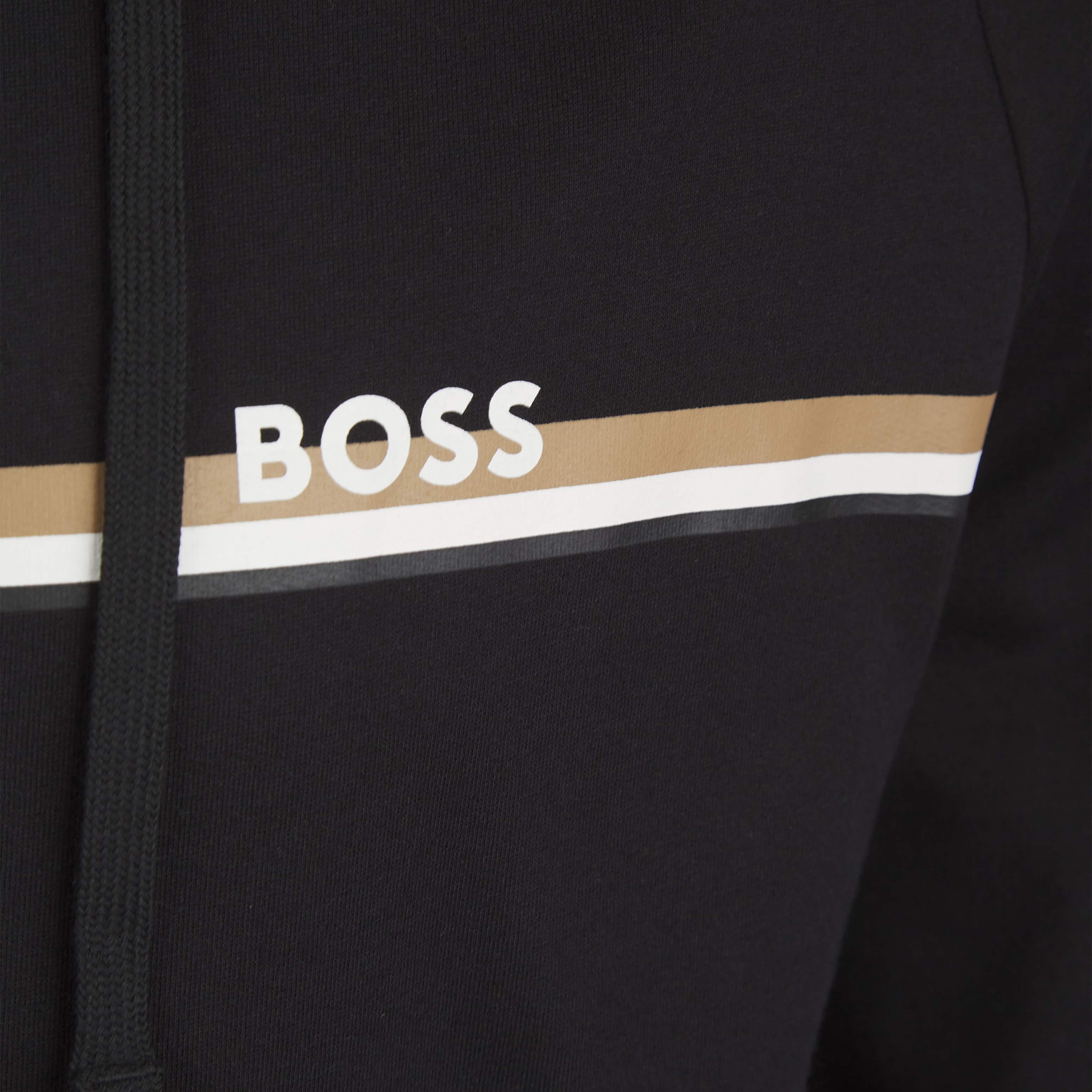 BOSS STRIPE LOGO COTTON-TERRY ZIP-UP HOODIE - Image 3