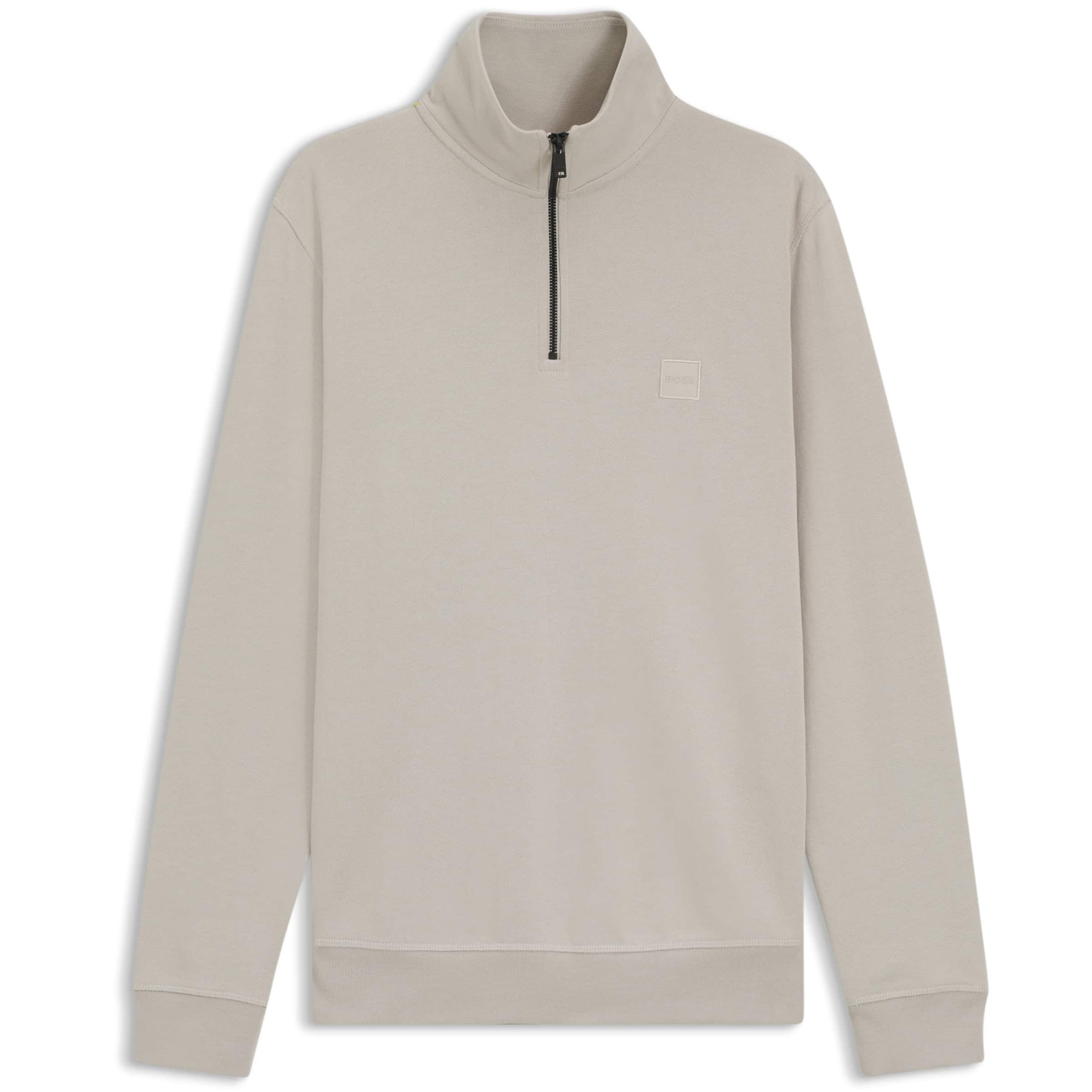 BOSS ZETRUST QUARTER-ZIP COTTON-TERRY TRACK TOP