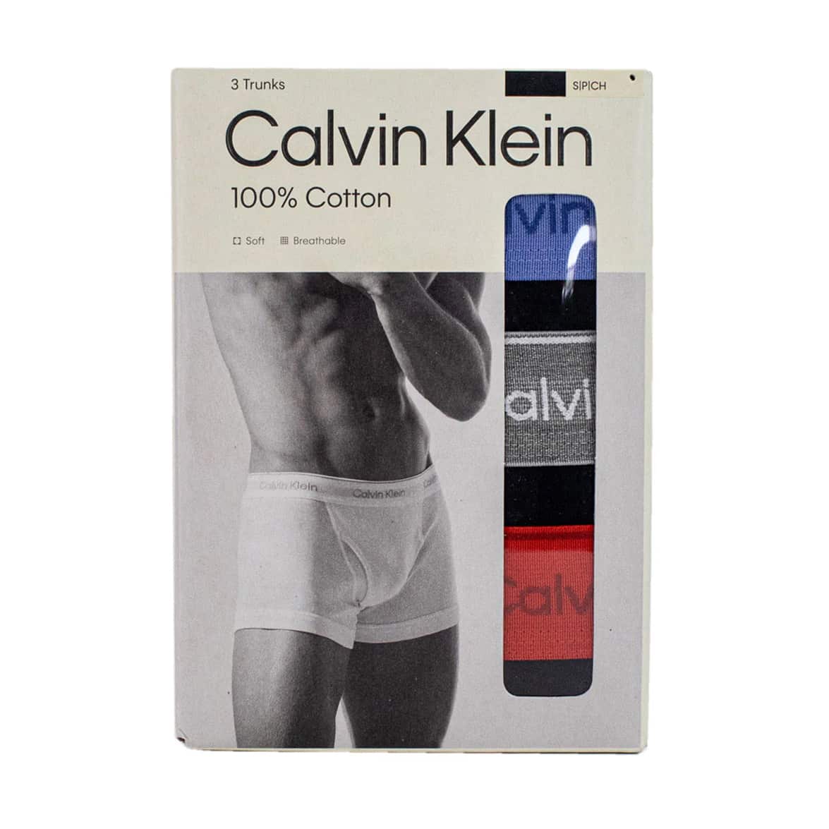 CALVIN KLEIN ICON COTTON STRETCH 3 PACK TRUNKS - Image 2