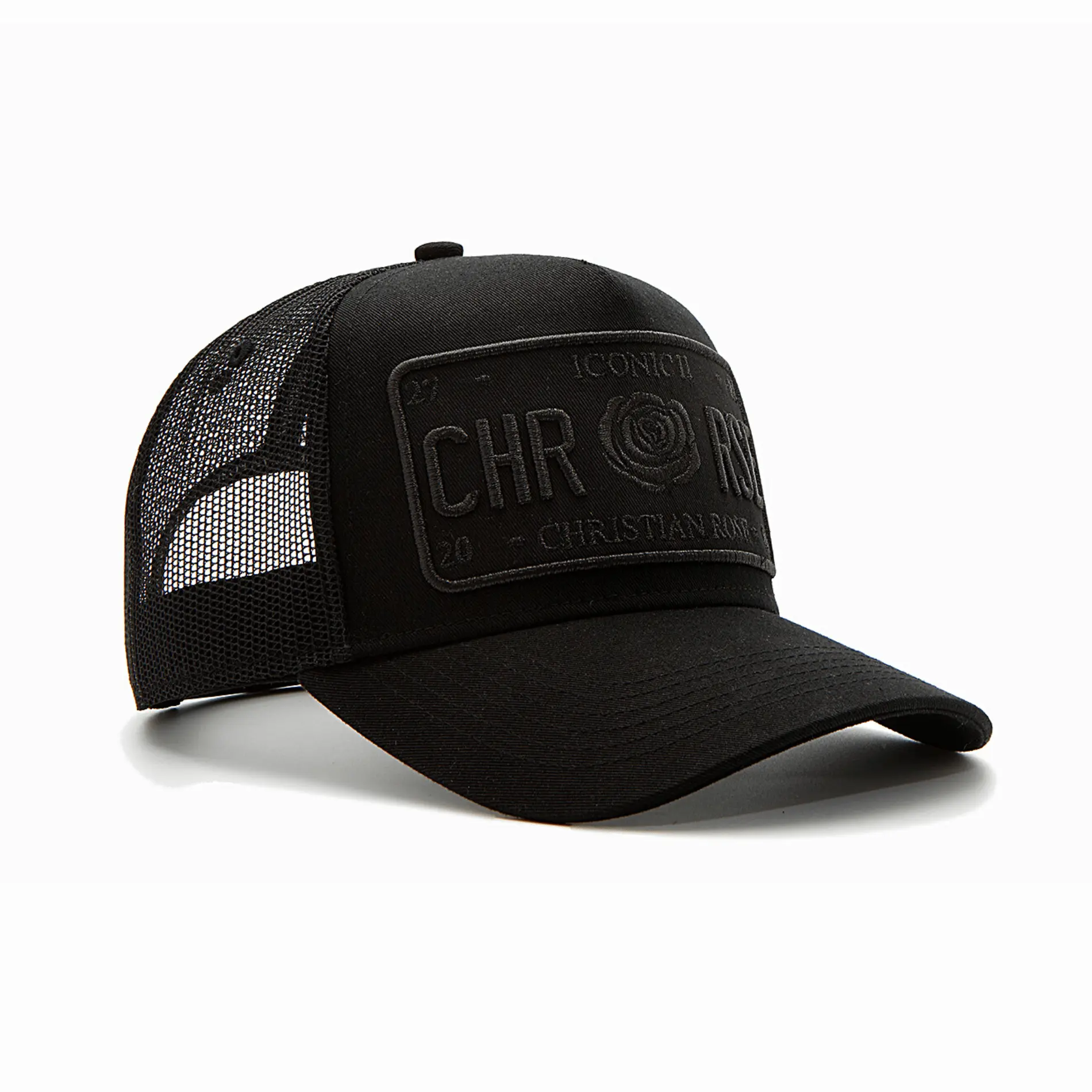 CHRISTIAN ROSE ICONIC PLATE II TRUCKER CAP