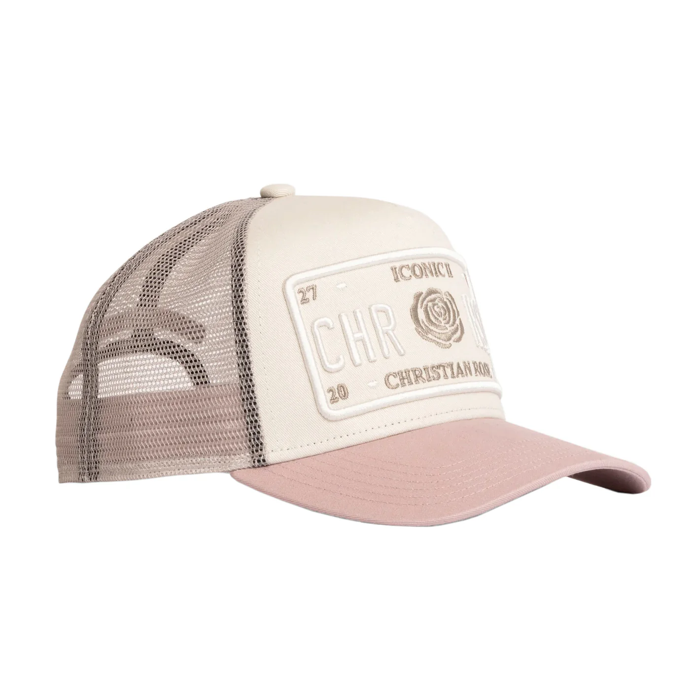CHRISTIAN ROSE ICONIC PLATE II TRUCKER CAP