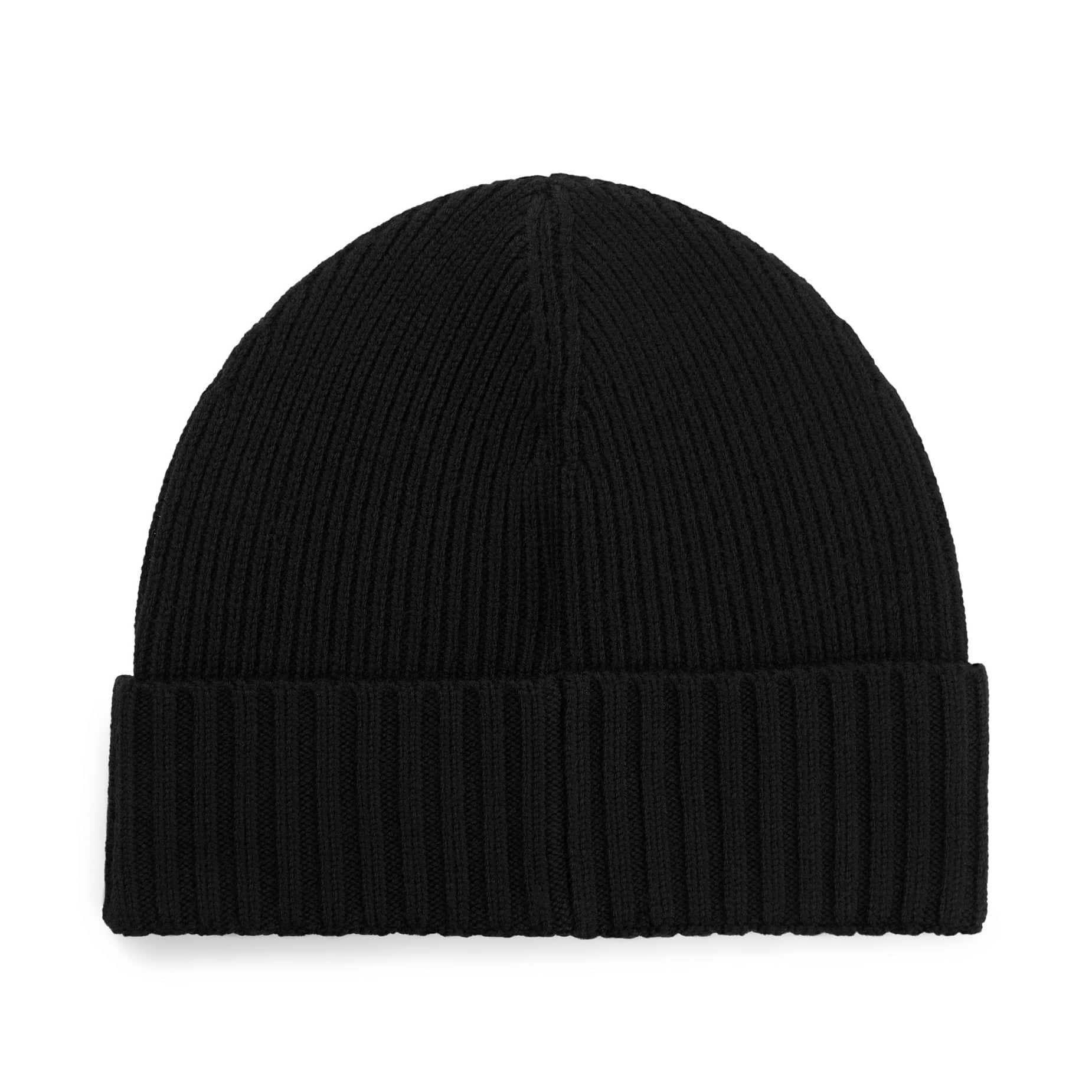 BOSS FATI RIBBED VIRGIN WOOL BEANIE HAT - Image 2