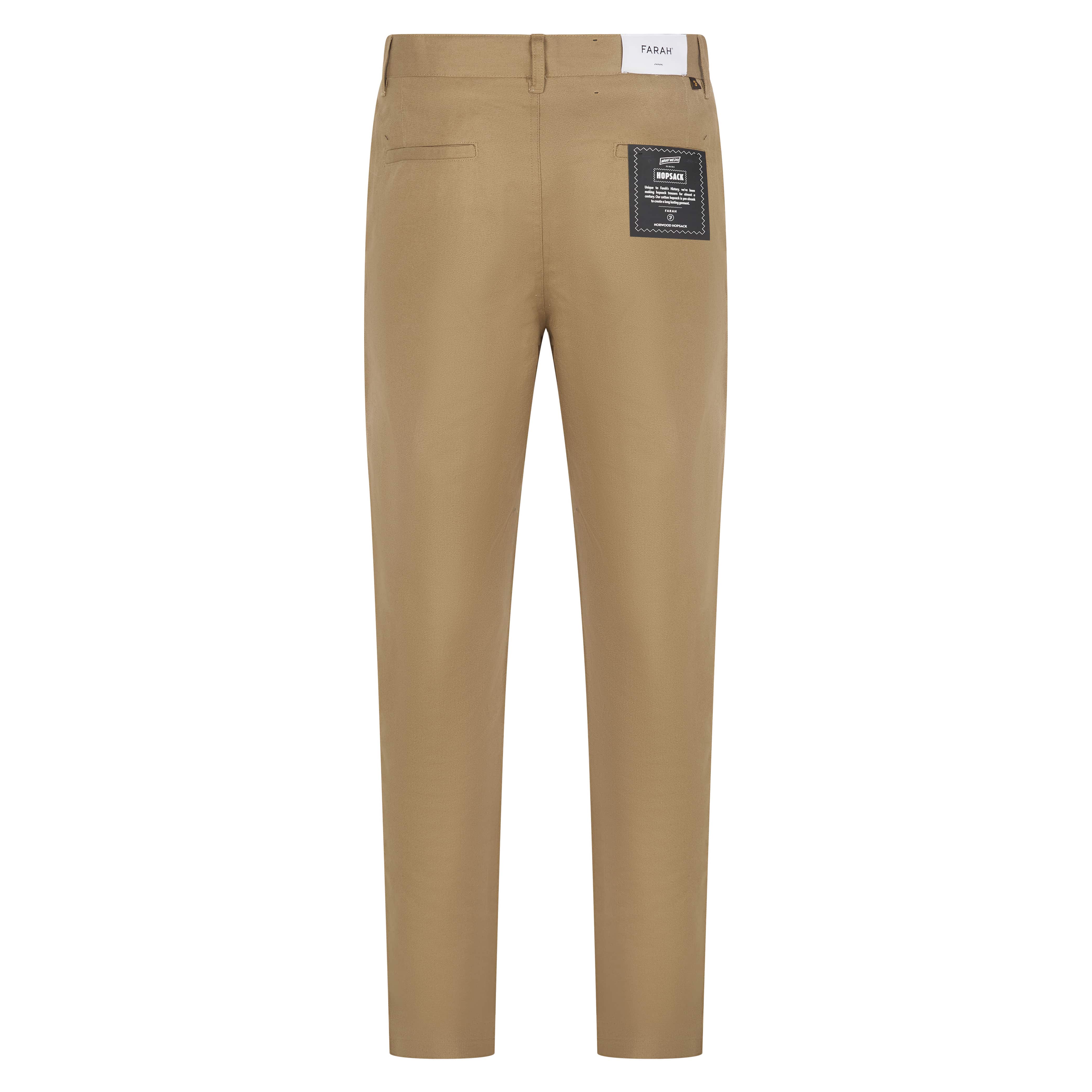 FARAH NORWOOD COTTON HOPSACK REGULAR FIT TROUSERS - Image 2
