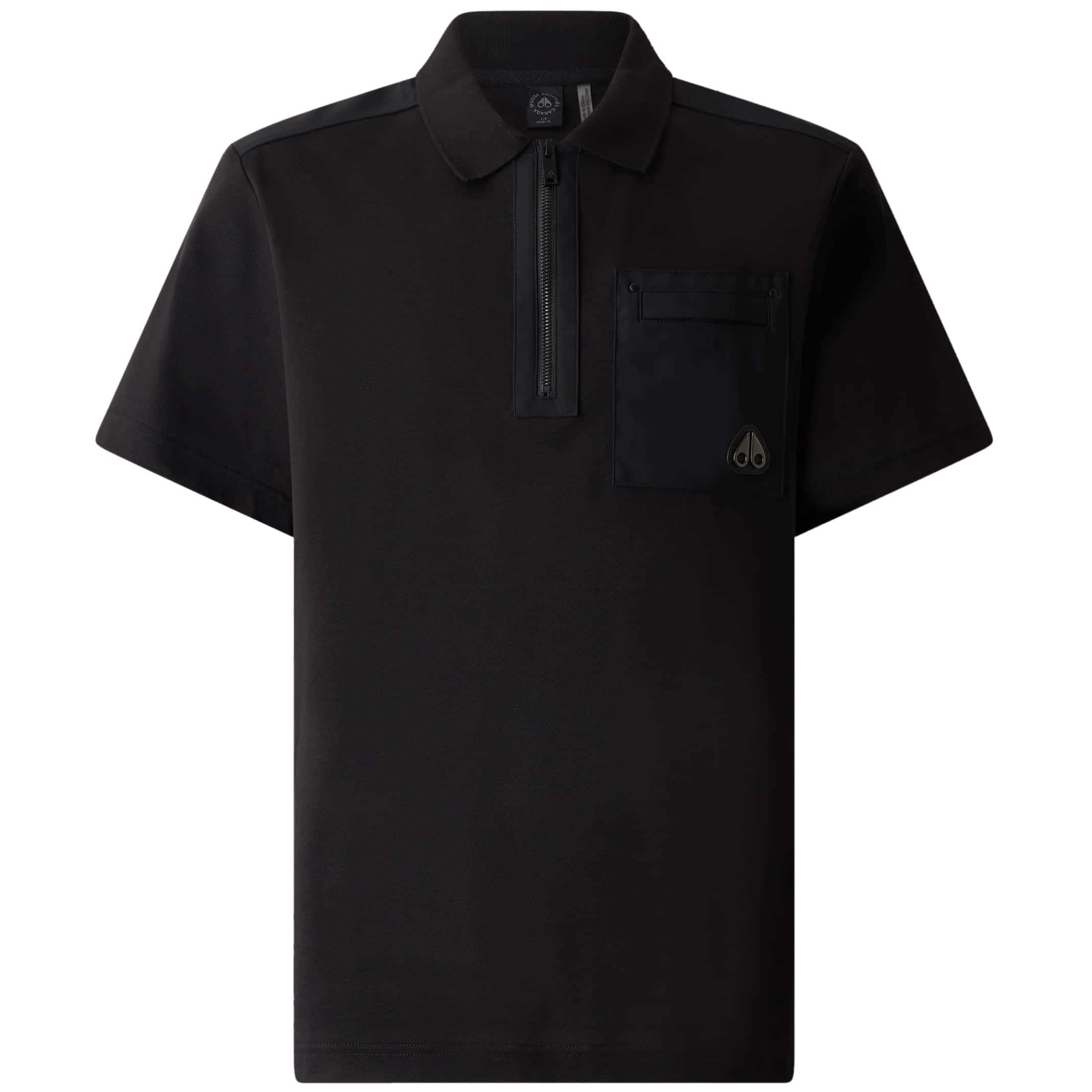 MOOSE KNUCKLES DALON ZIP POLO SHIRT
