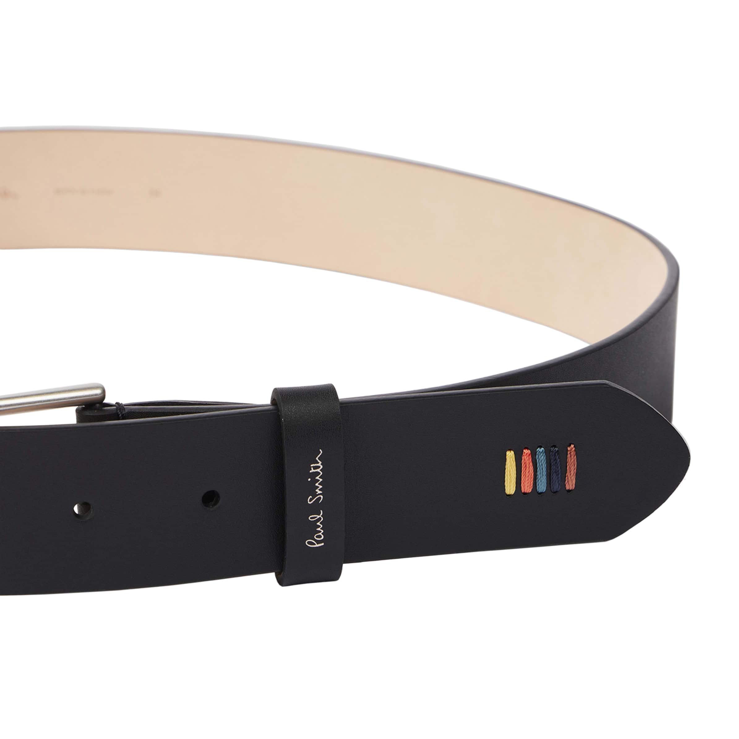 PAUL SMITH ARTIST STRIPE STITCH LEATHER BELT - Image 3
