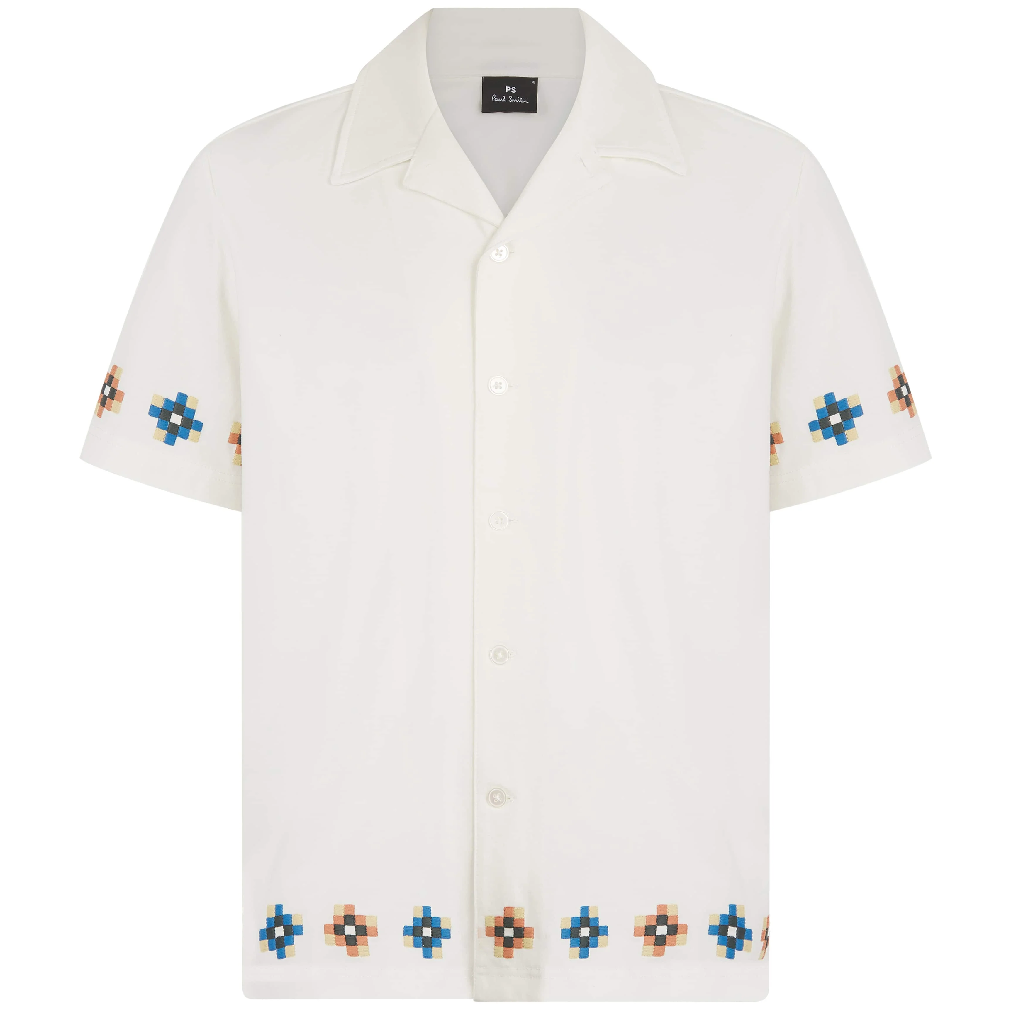 PAUL SMITH TILE EMBROIDERED CASUAL FIT SHIRT