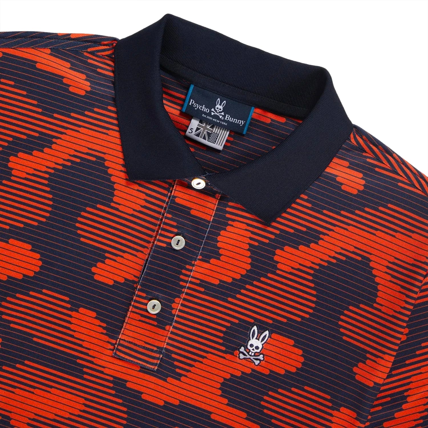 PSYCHO BUNNY HUSTON SPORT AOP POLO SHIRT - Image 2