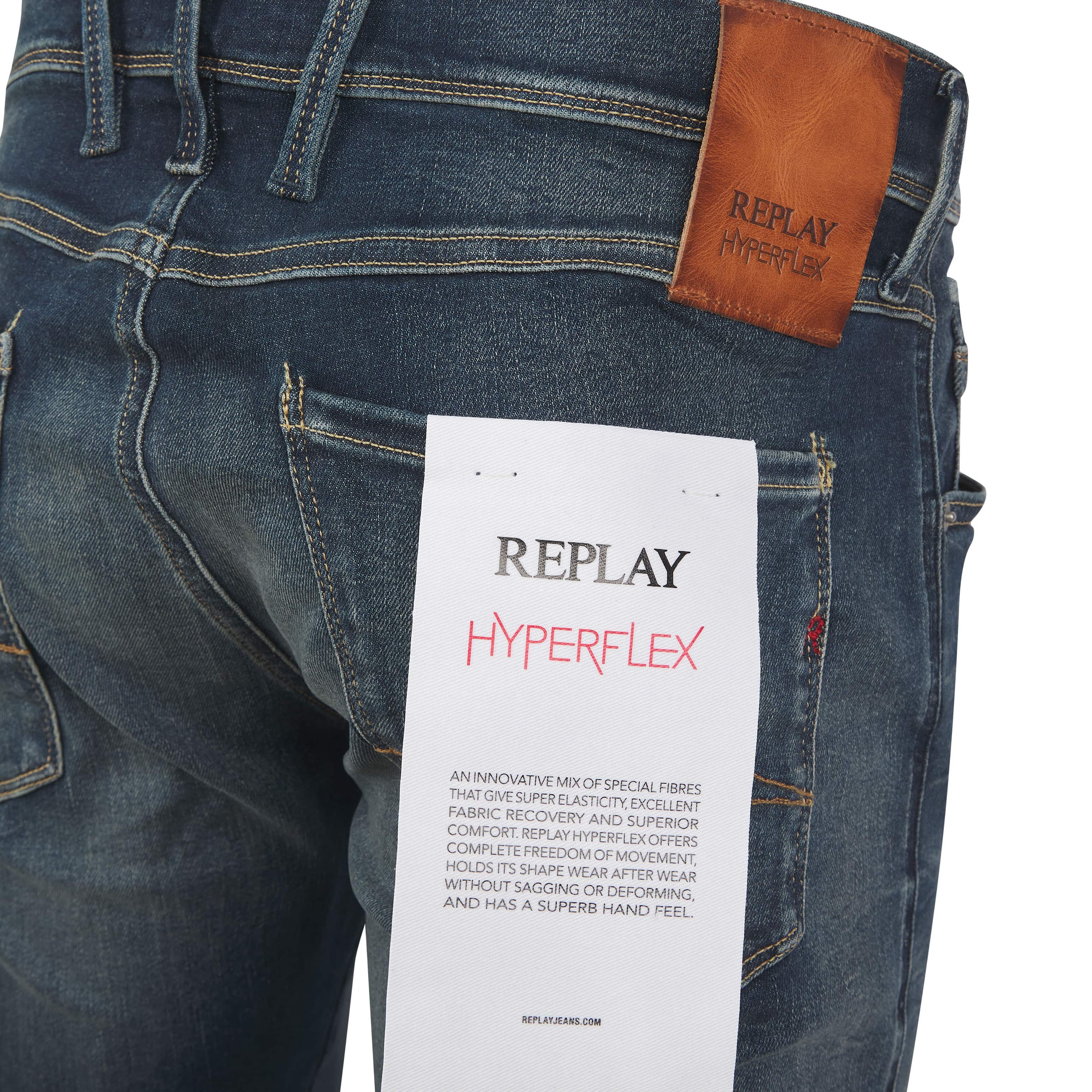 REPLAY HYPERFLEX DUST ANBASS SLIM-FIT JEANS - Image 3