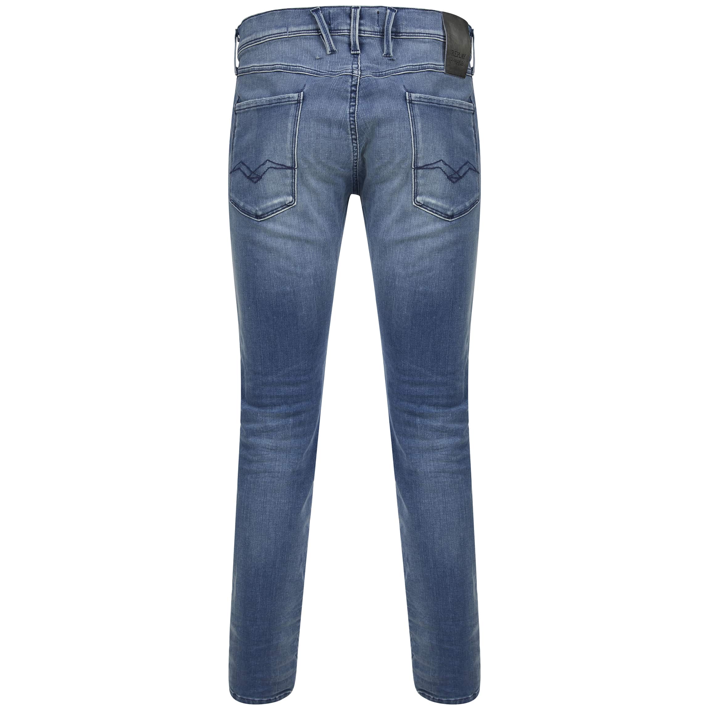 REPLAY HYPERFLEX RE-USED WHITE SHADES ANBASS JEANS - Image 4