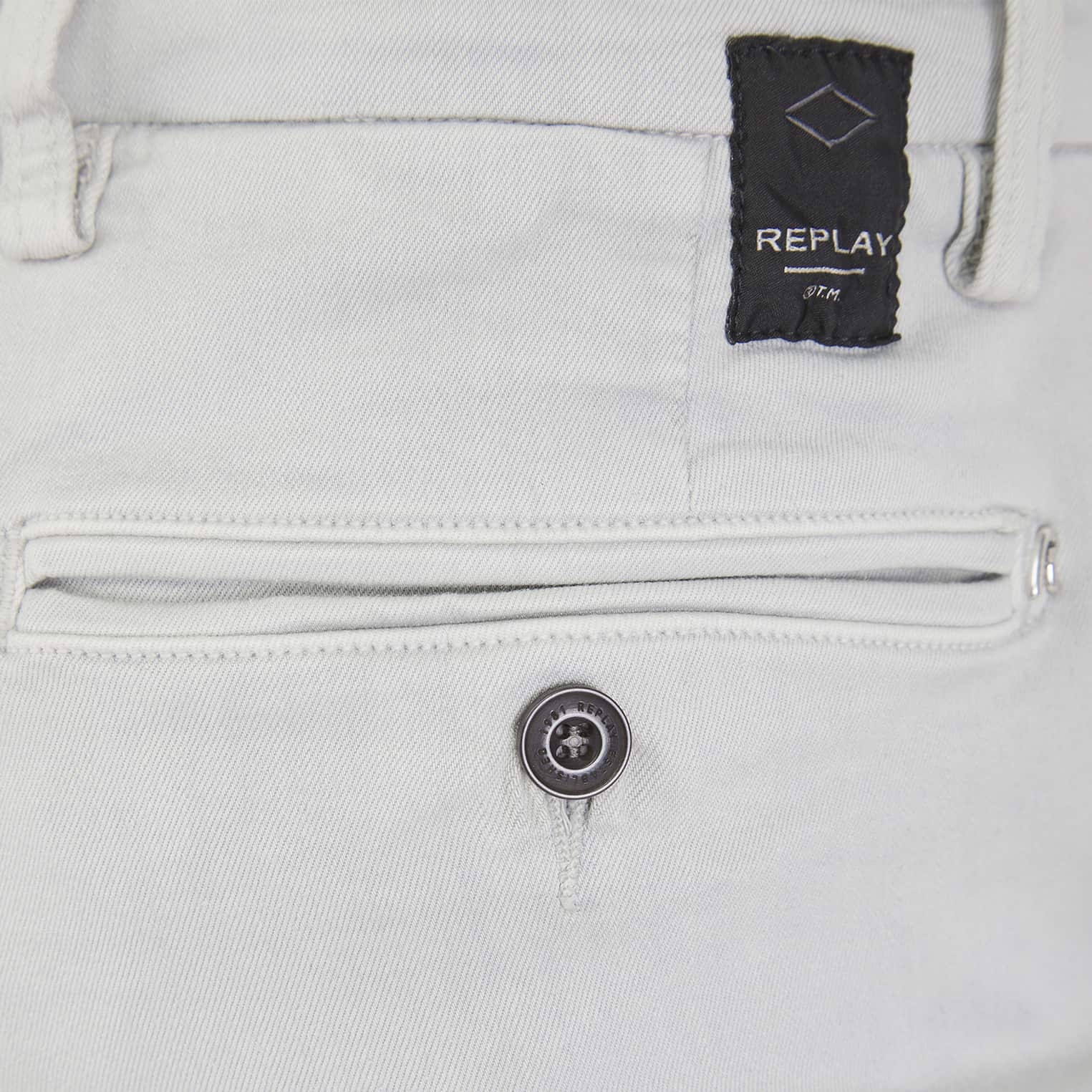 REPLAY HYPERFLEX ZEUMAR SLIM FIT CHINO TROUSERS - Image 3
