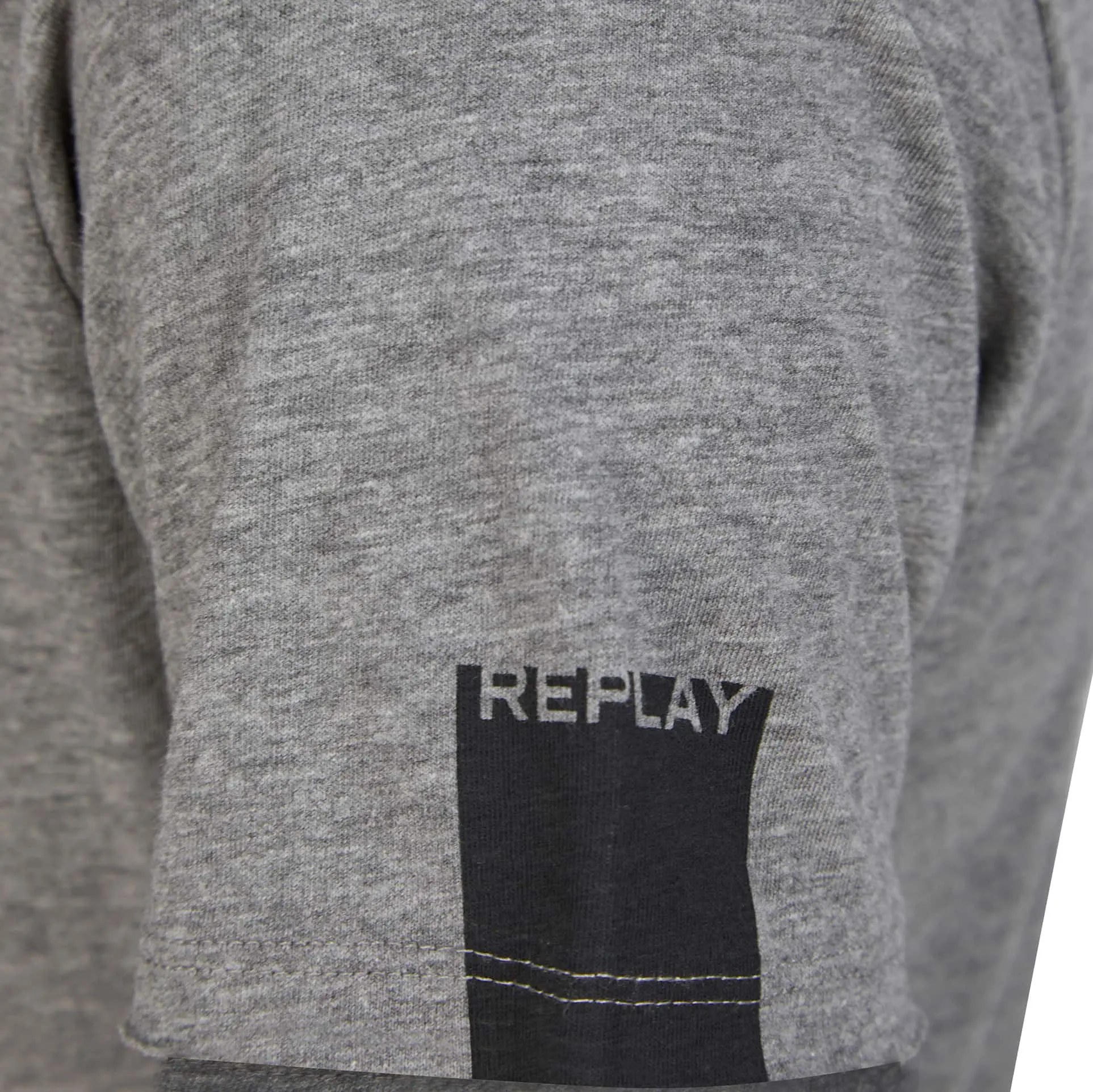 REPLAY RAW CUT V-NECK COTTON T-SHIRT - Image 3