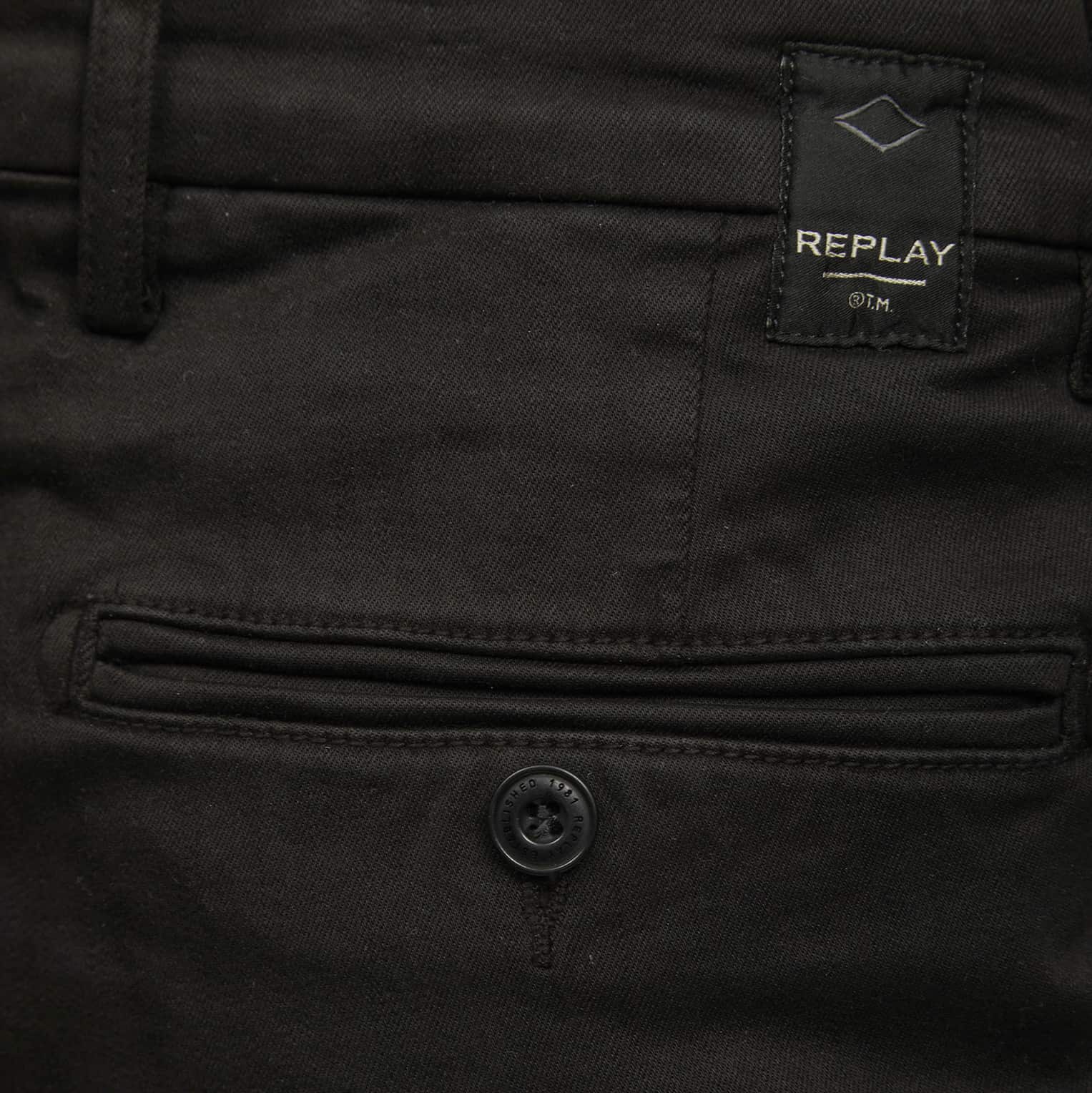 REPLAY HYPERFLEX ZEUMAR SLIM FIT CHINO TROUSERS - Image 2