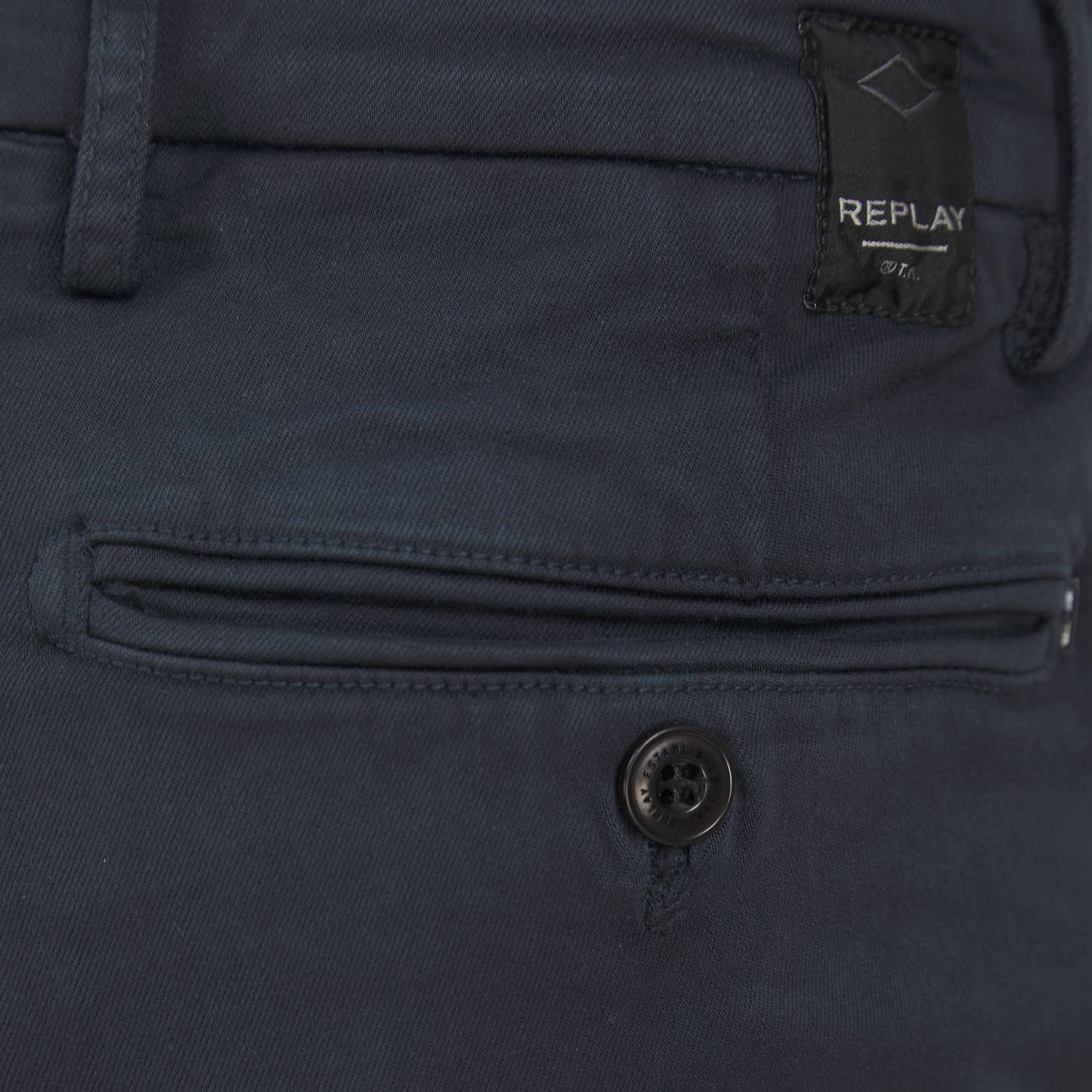 REPLAY HYPERFLEX ZEUMAR SLIM FIT CHINO TROUSERS - Image 3