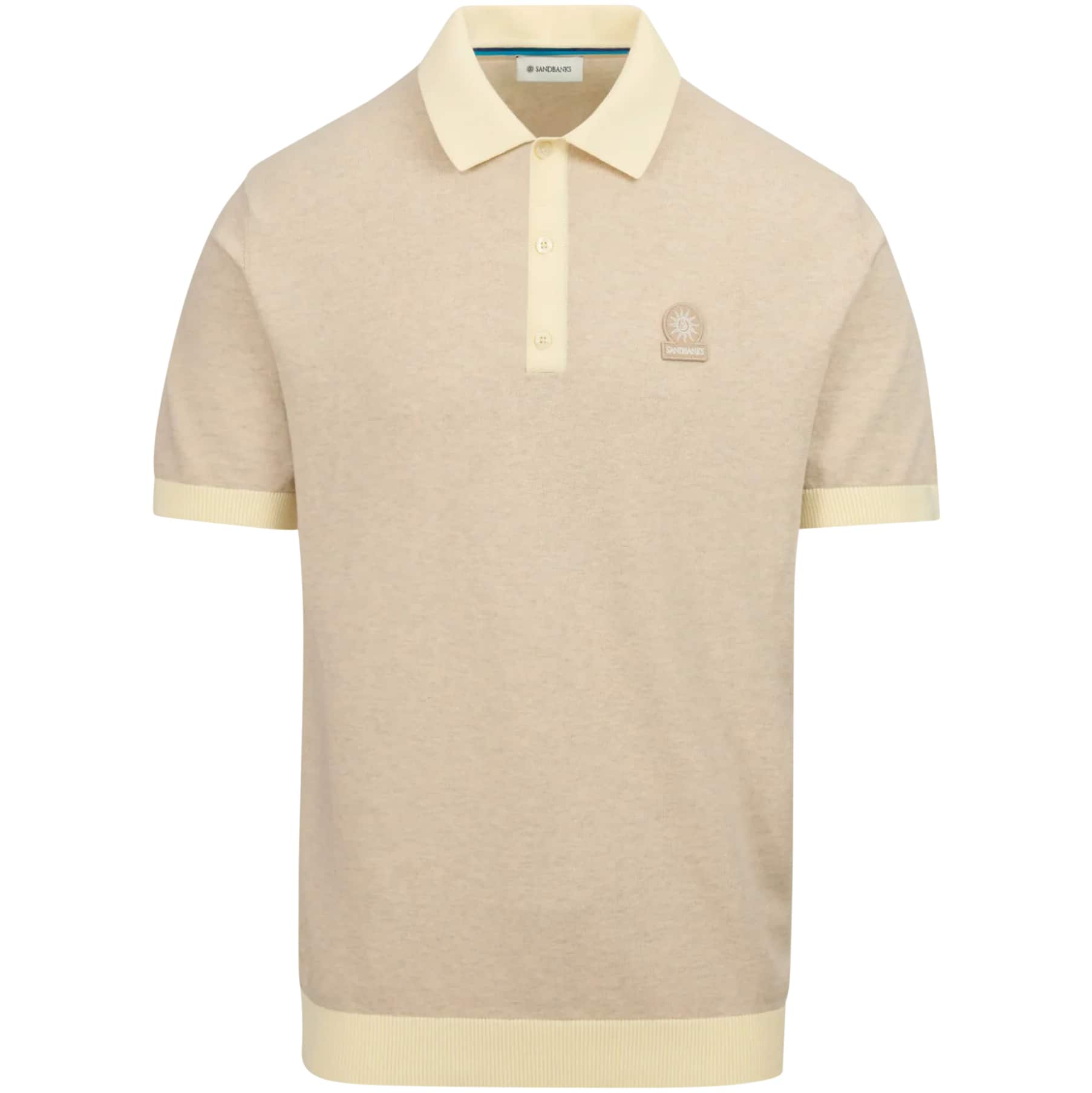 SANDBANKS 3-BUTTON KNITTED POLO SHIRT