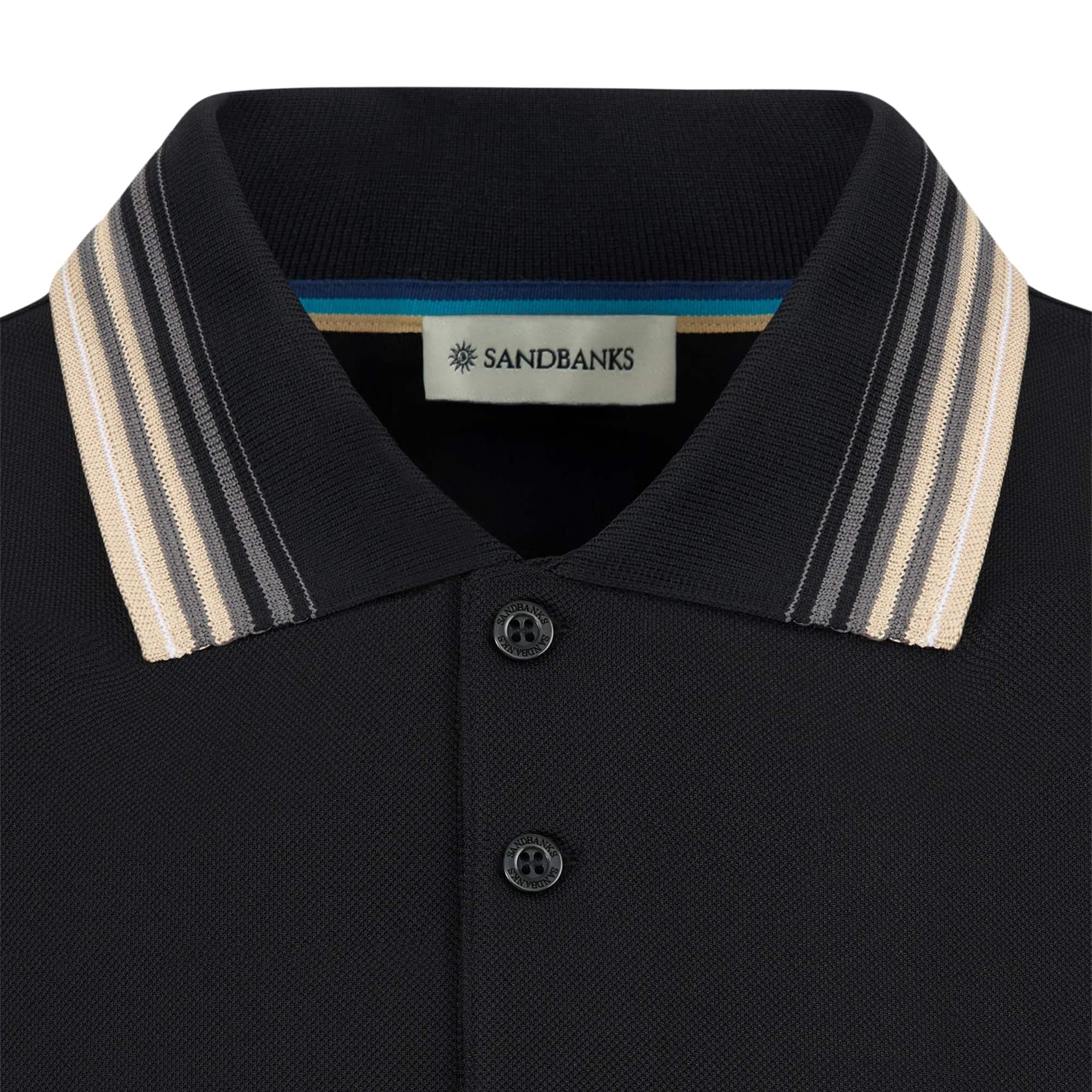 SANDBANKS GRADIENT RIB POLO SHIRT - Image 3
