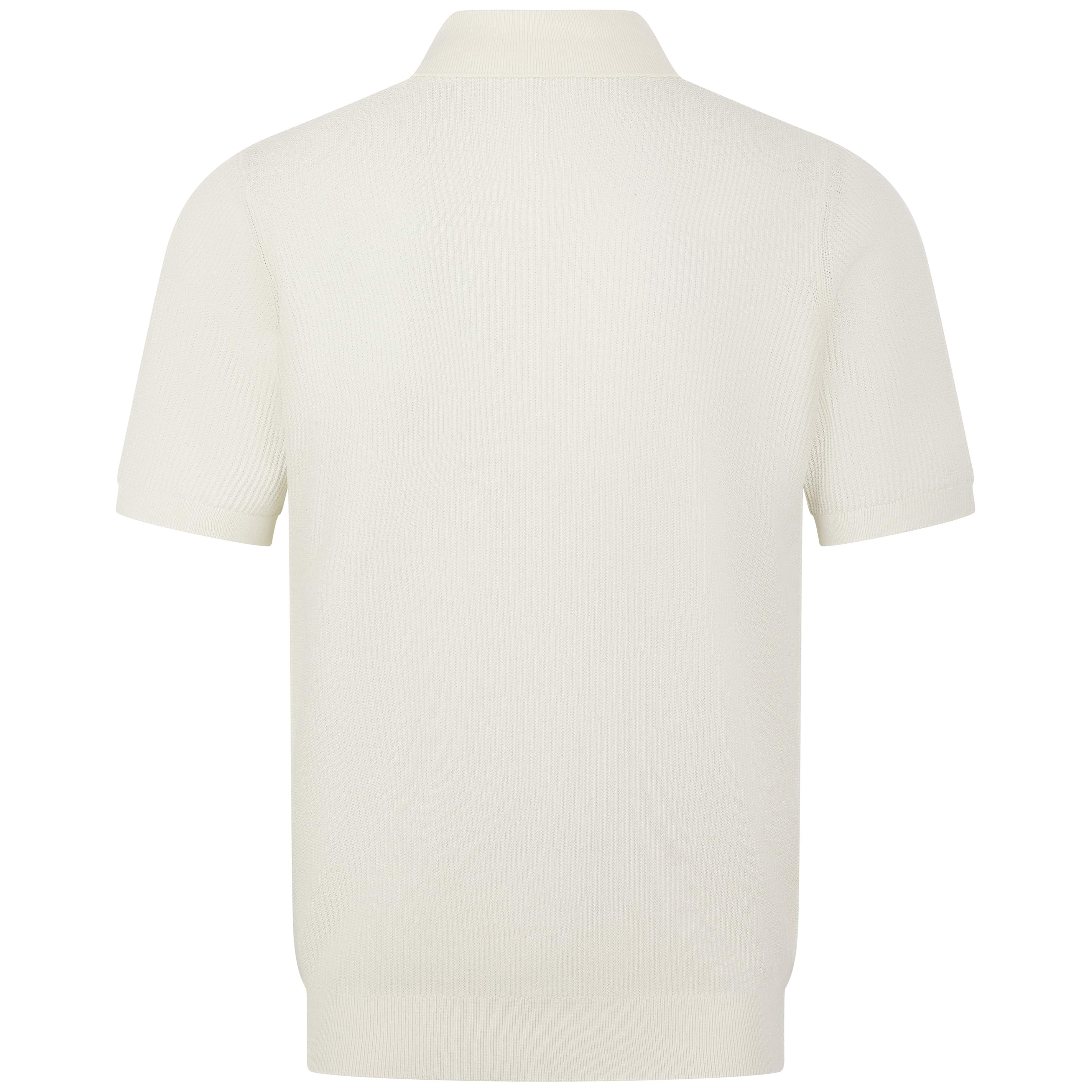 SEINSE TEXTURED-KNIT HALF-ZIP POLO SHIRT - Image 2