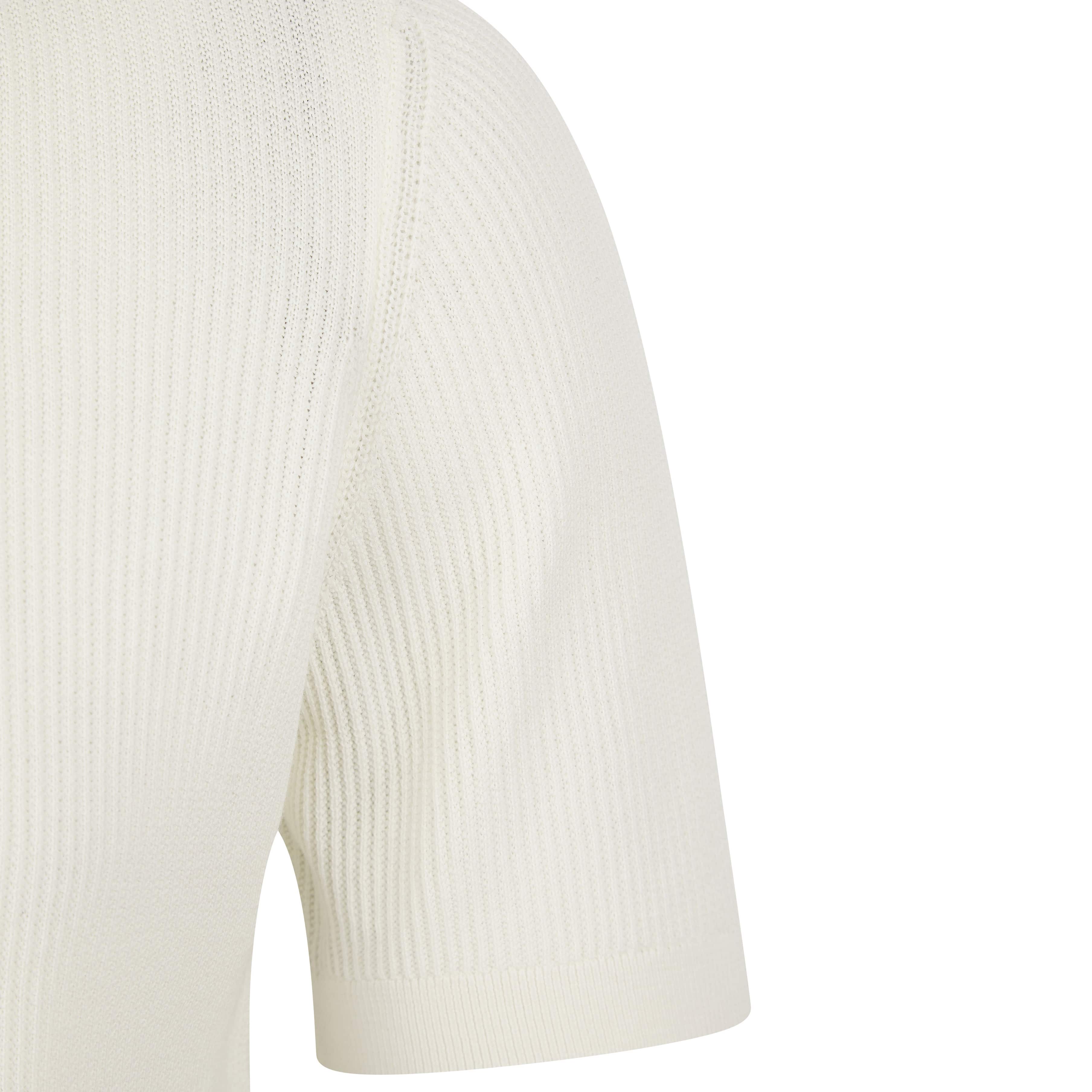 SEINSE TEXTURED-KNIT HALF-ZIP POLO SHIRT - Image 3