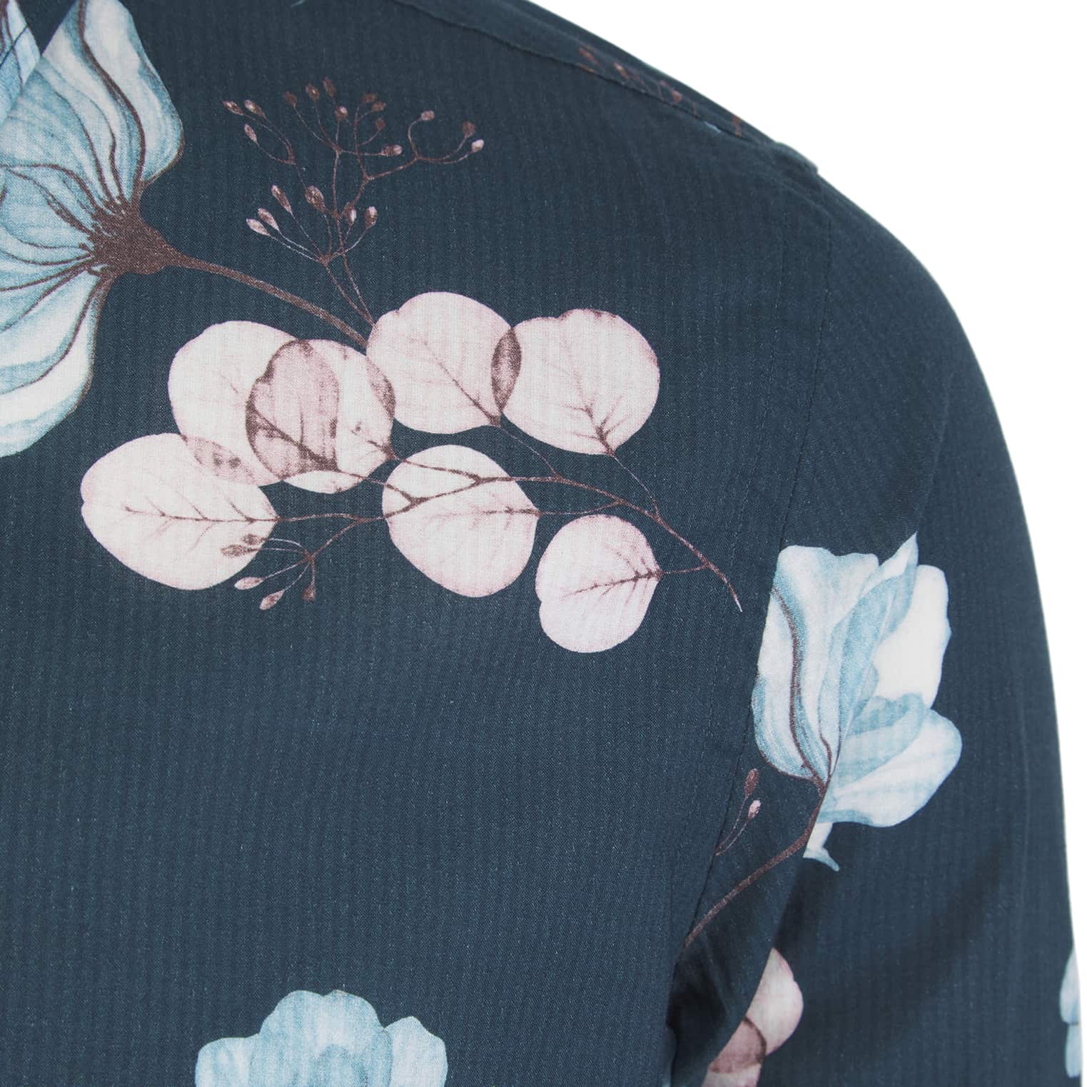 SSEINSE CAMICIA FLORAL PRINT LINEN SHIRT - Image 3