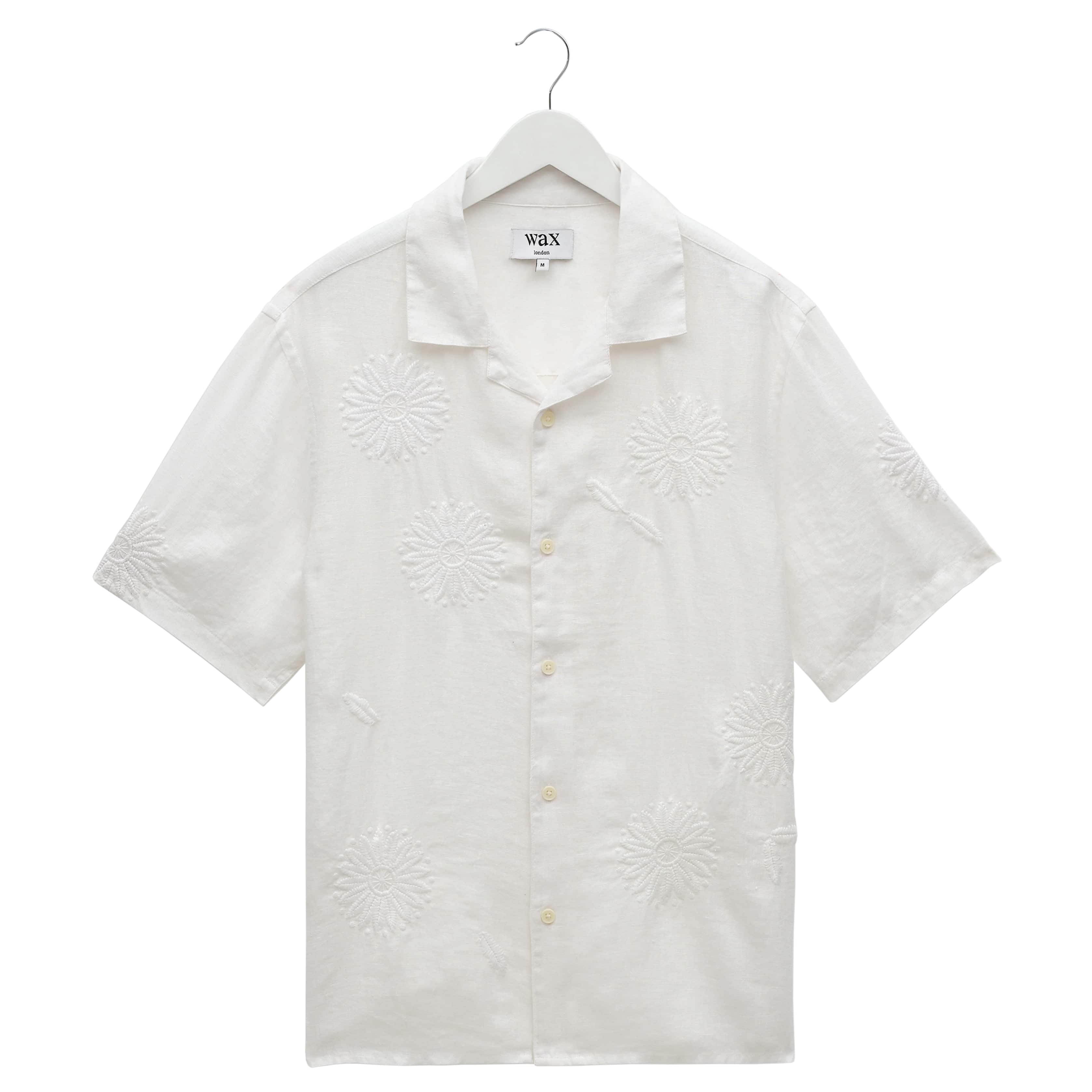 WAX LONDON DIDCOT FLOWER EMBROIDERED SHIRT